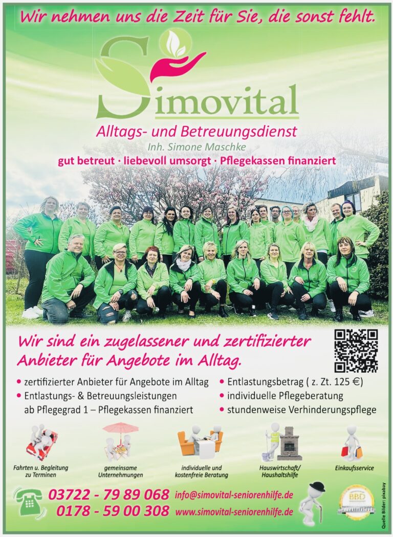 Simovital Alltags -& Betreuungsdienst, Alltagsbegleiter, Entlastungs -& Betreuungsleistungen - Hauswirtschaft